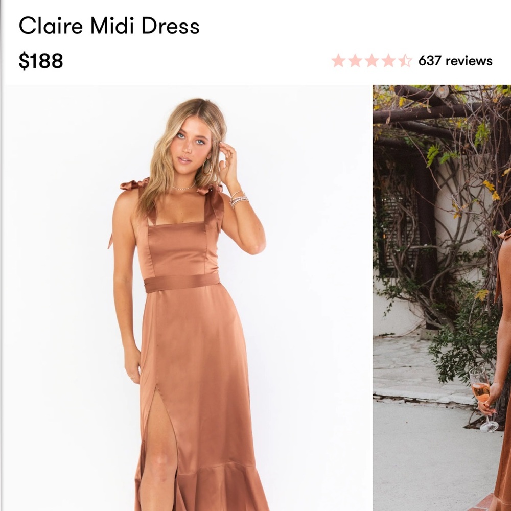 Show me your mumu copper midi dress